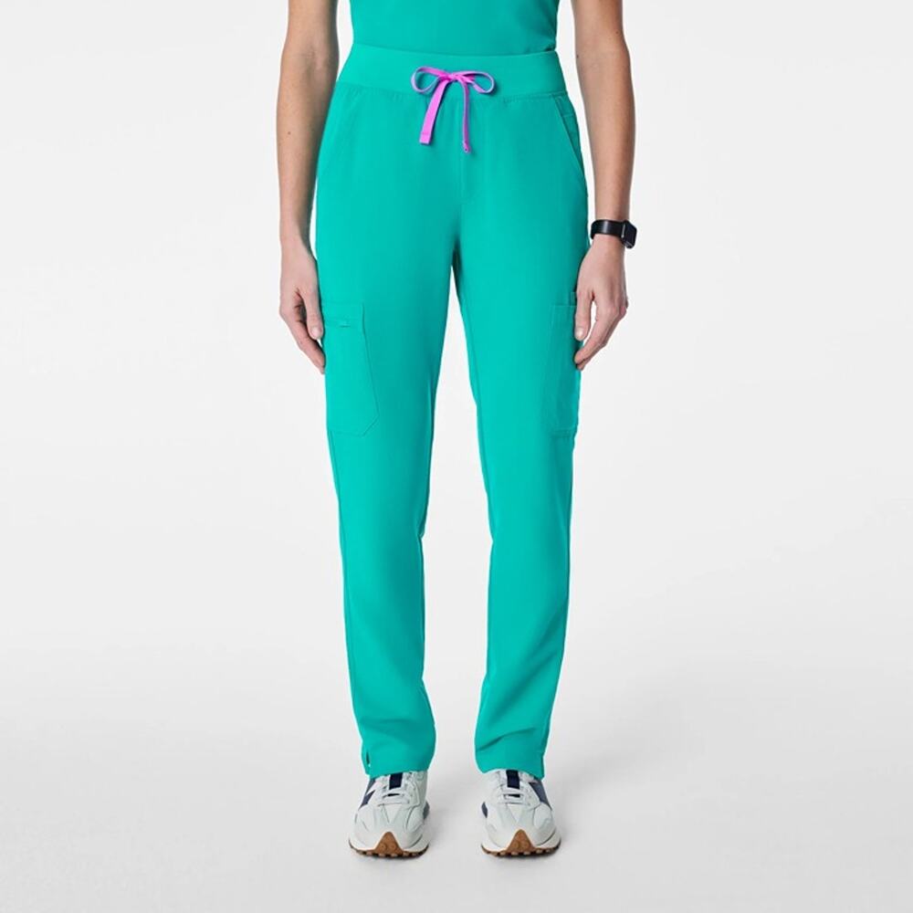 FIGS Surgical Green High Waisted Yola Skinny Scrub Pants Size Large